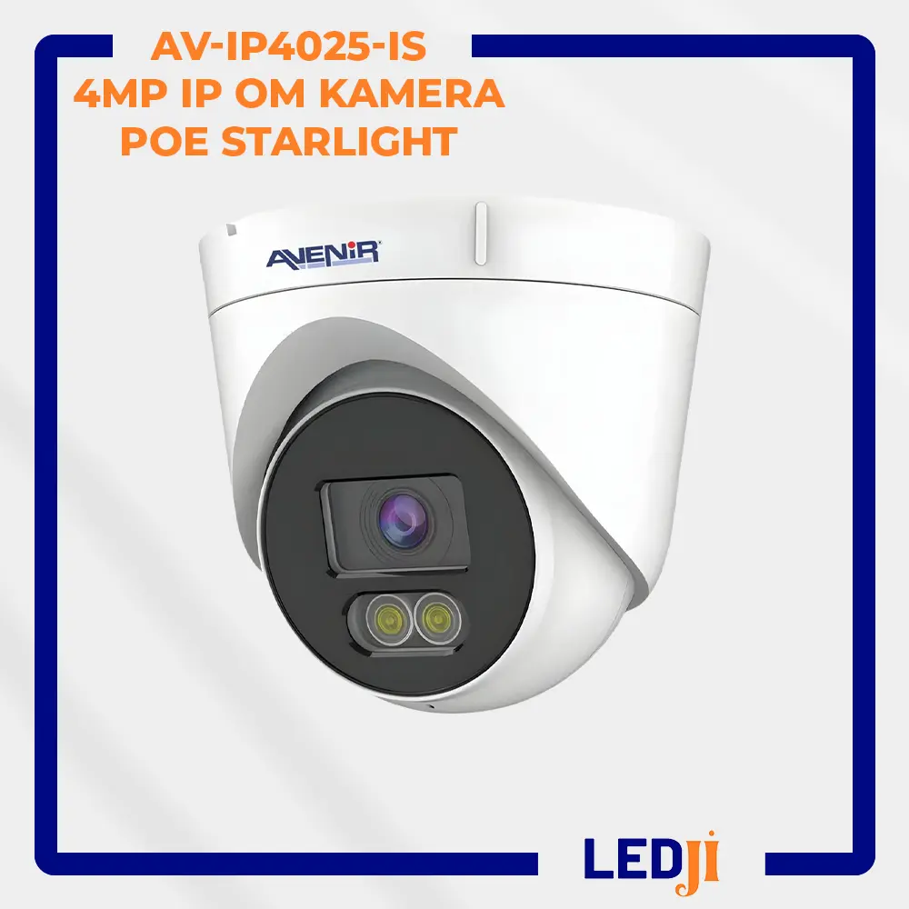 AV-IP4025-IS 4MP PoE IP Dome güvenlik kamerası Starlight Warmlight teknolojisi