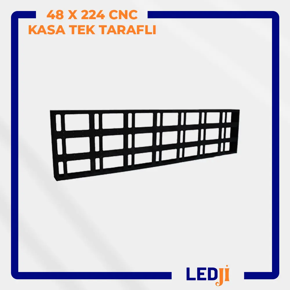 48x224 CNC kesim LED kasa – ön yüz ultra geniş panel çerçevesi