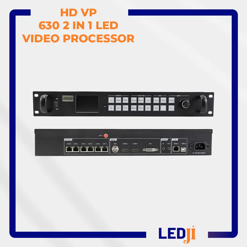 HD VP 630 2 in 1 LED Video Processor - Ön Panel ve Kontrol Arayüzü