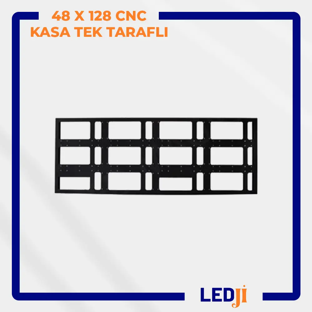 48x128 CNC kesim LED kasa – ön yüz geniş panel çerçevesi