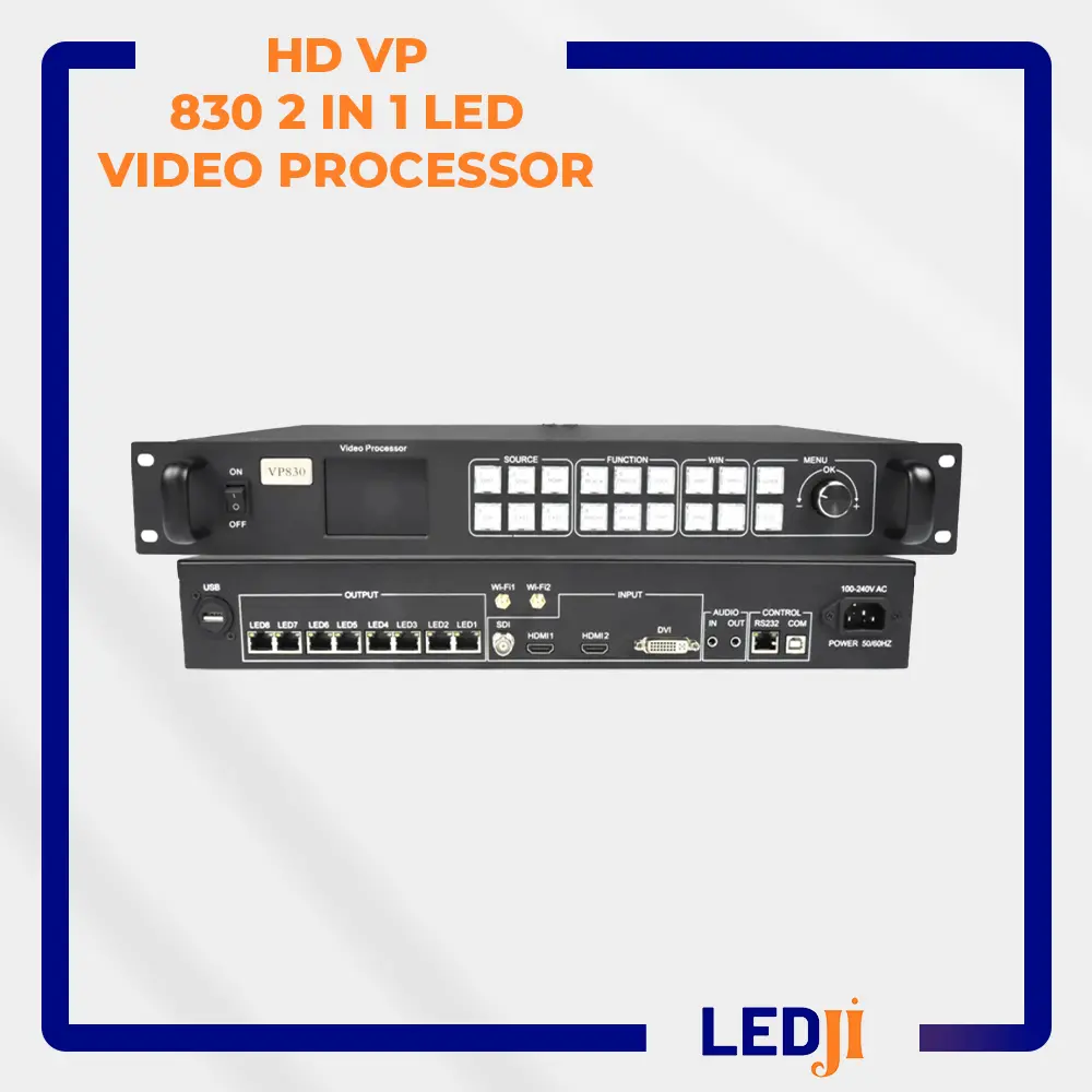 HD VP 830 2 in 1 LED Video Processor - Ön Panel ve Kontrol Arayüzü