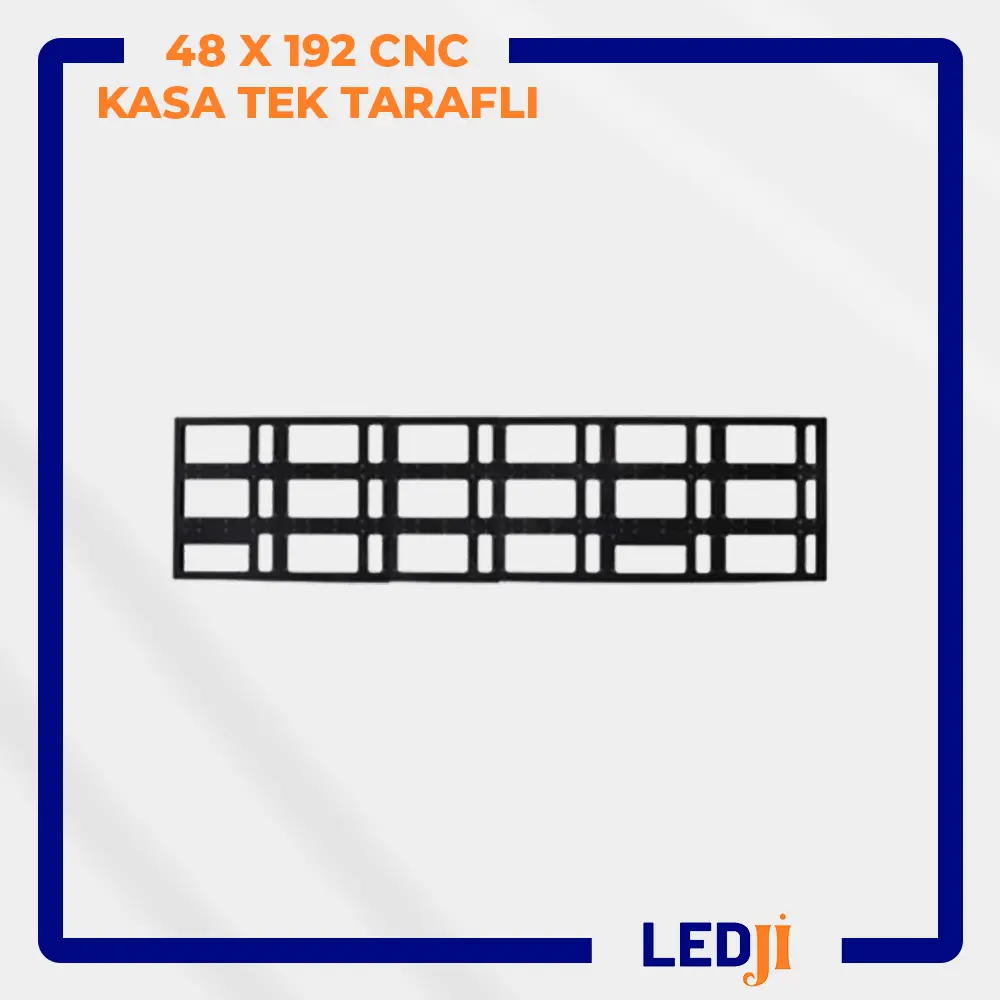 48x192 CNC kesim LED kasa – ön yüz geniş panel çerçevesi