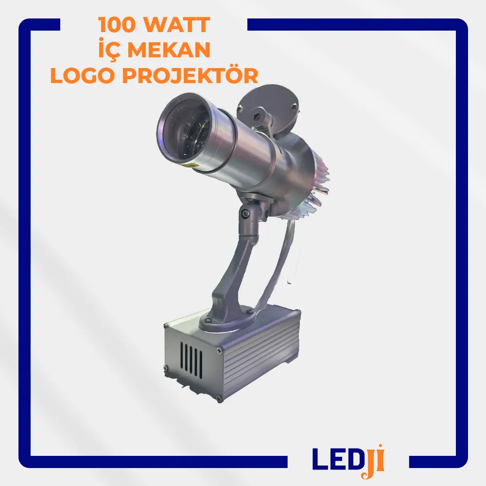 100 Watt iç mekan logo projektörü gümüş renk – LEDJİ ürün görseli