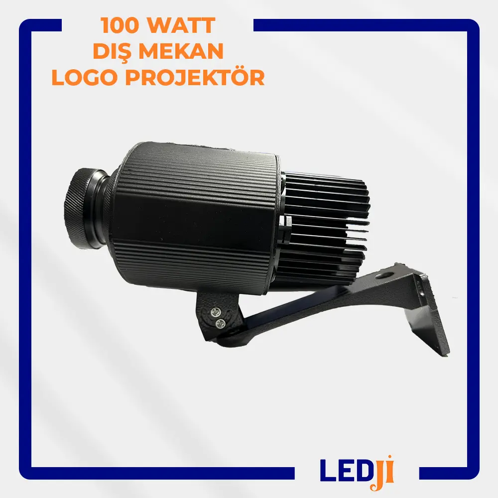 LEDJİ 100W motorlu dış mekan su geçirmez logo projektör