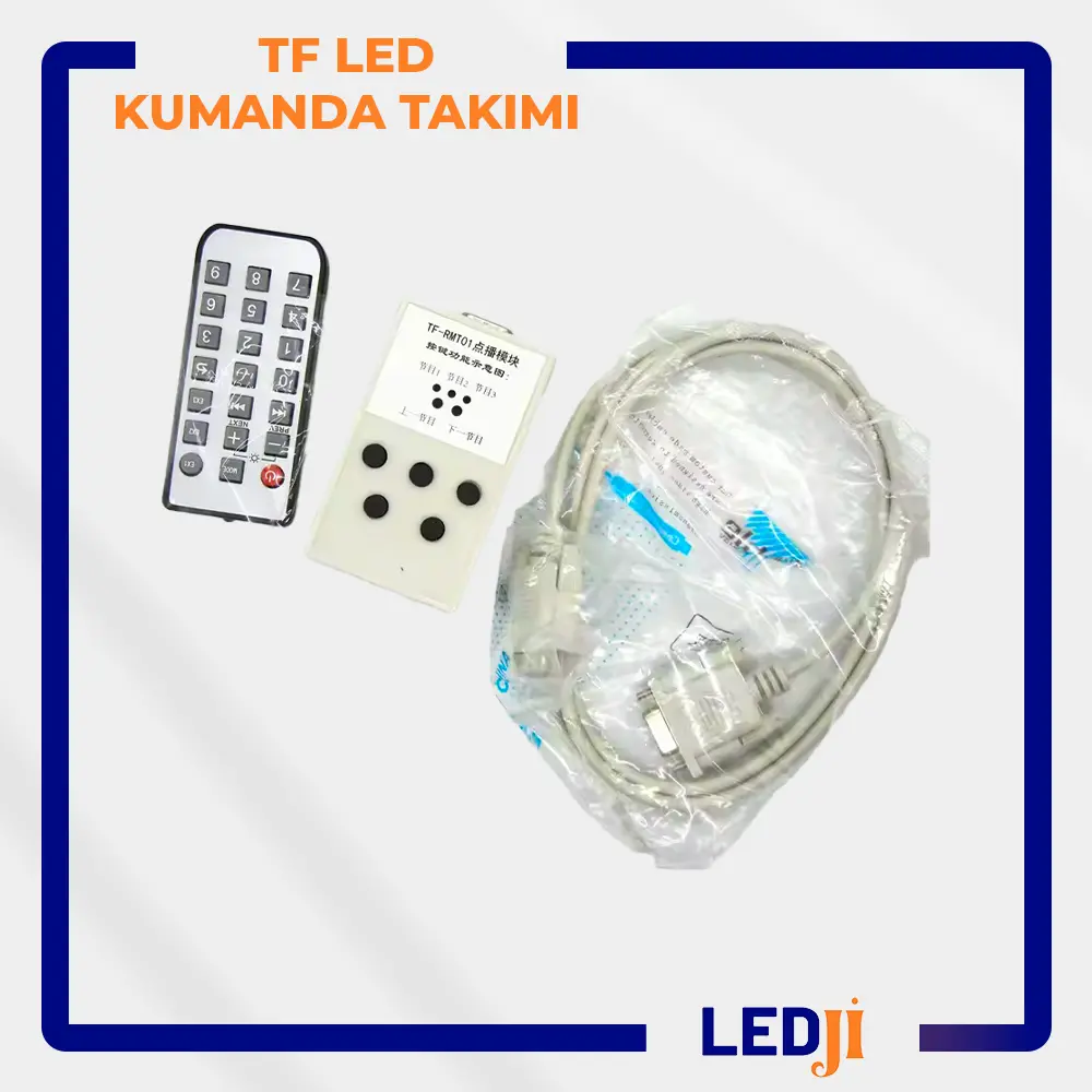 TF LED Kumanda Takımı, LED tabela ve ekranlarınızı kontrol etmek için ideal bir çözüm sunar.