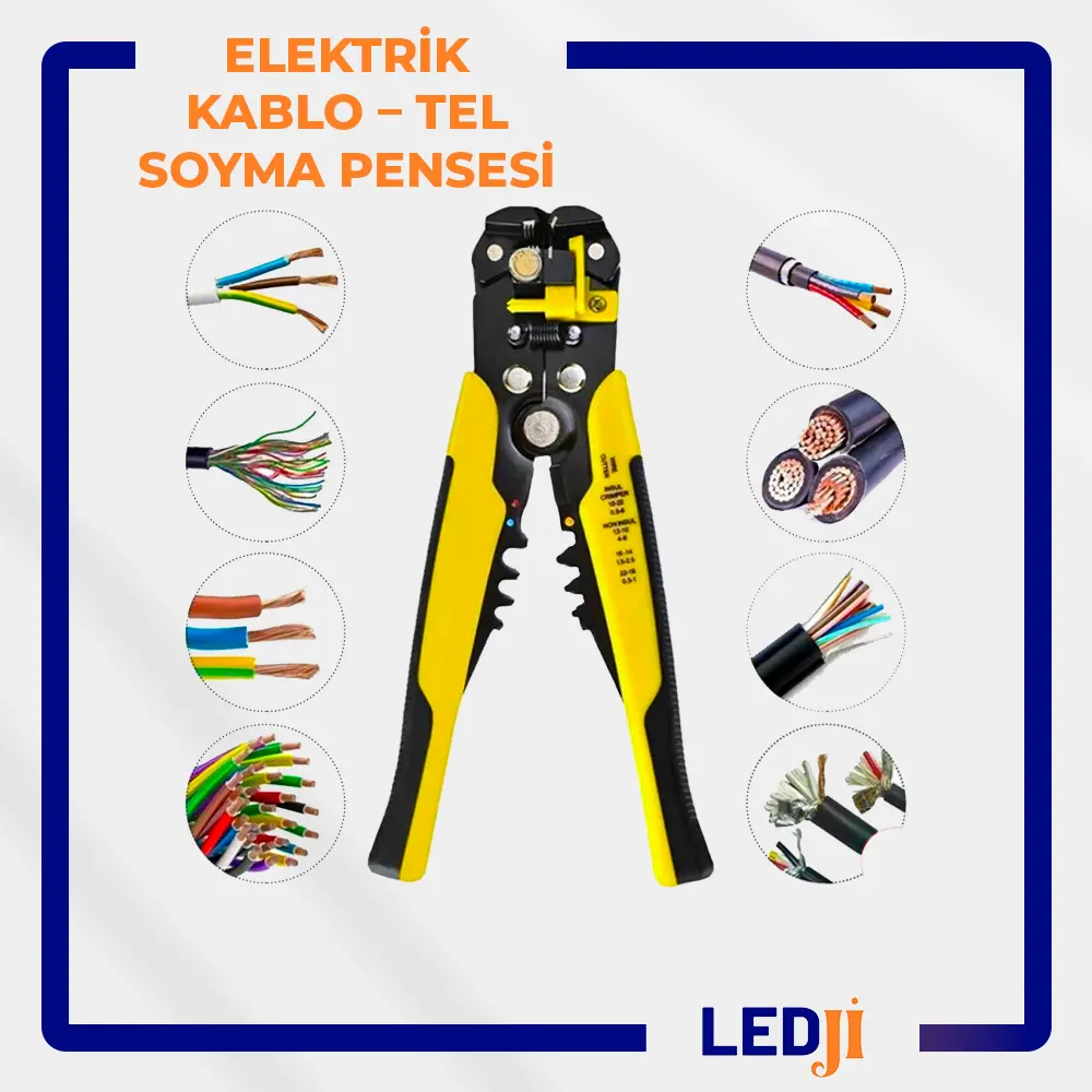 Elektrik Kablo Tel Soyma Pensesi – Kabloları kolayca ve güvenle soyun.