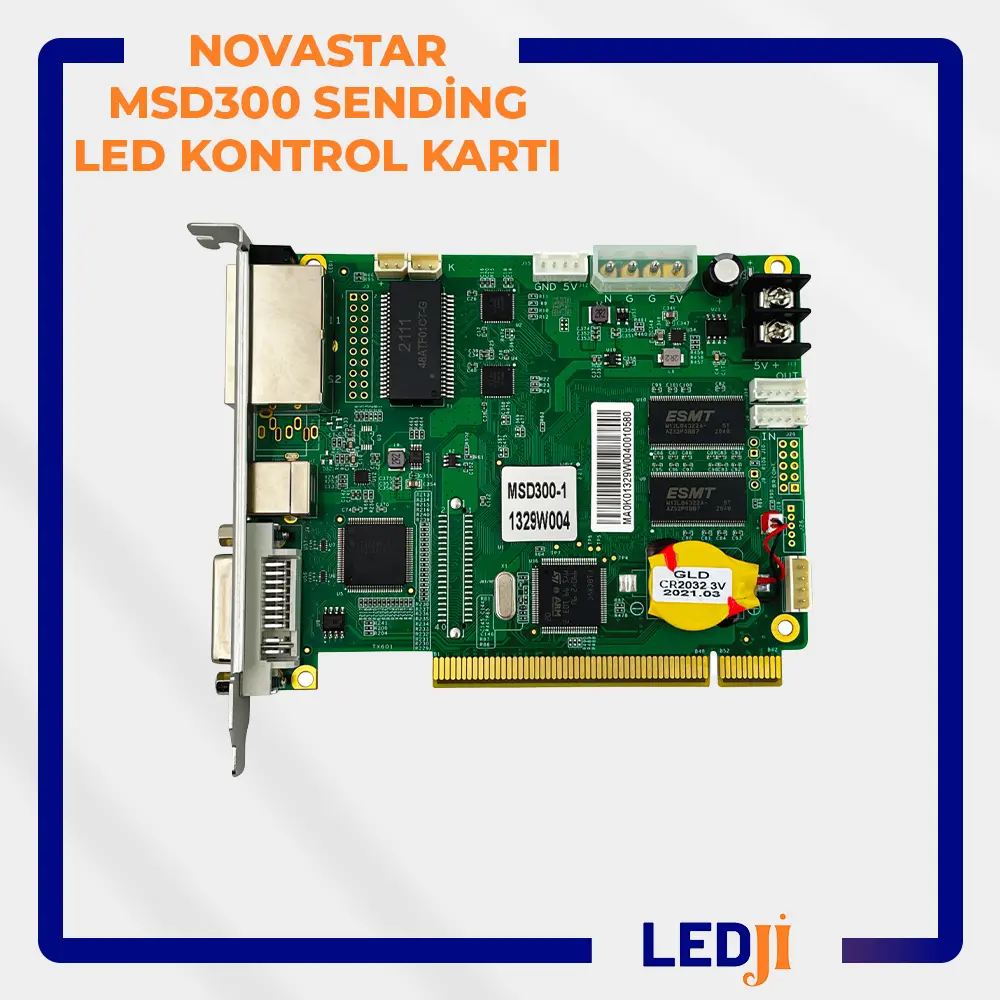 NOVASTAR MSD300 Sending LED kontrol kartı ön yüz görüntüsü