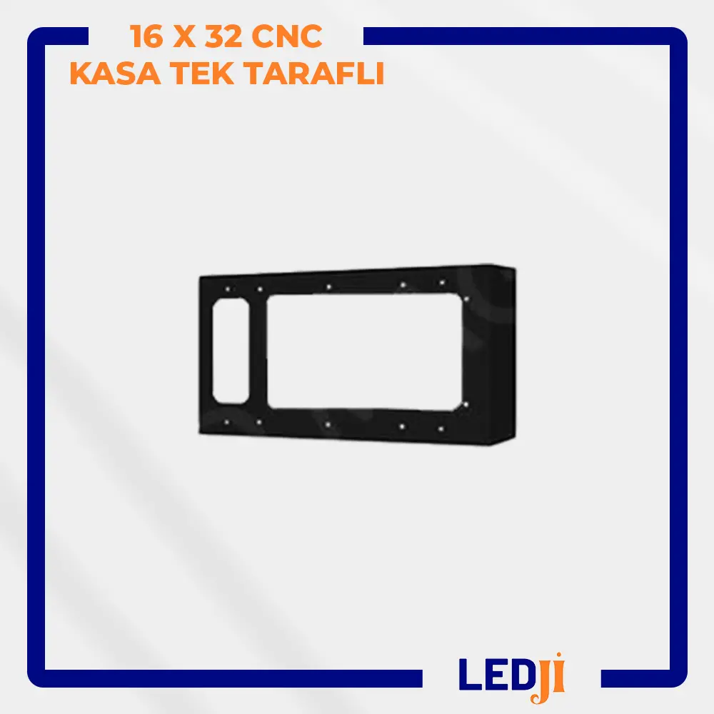 16x32 CNC kesim tek taraflı LED tabela kasası ön görünüm