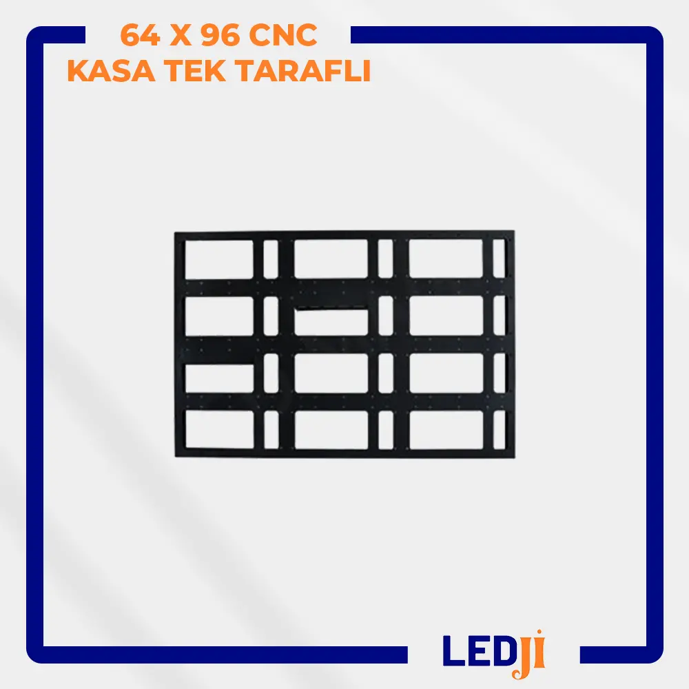 64x96 CNC LED kasa – geniş dikdörtgen panel görünümü