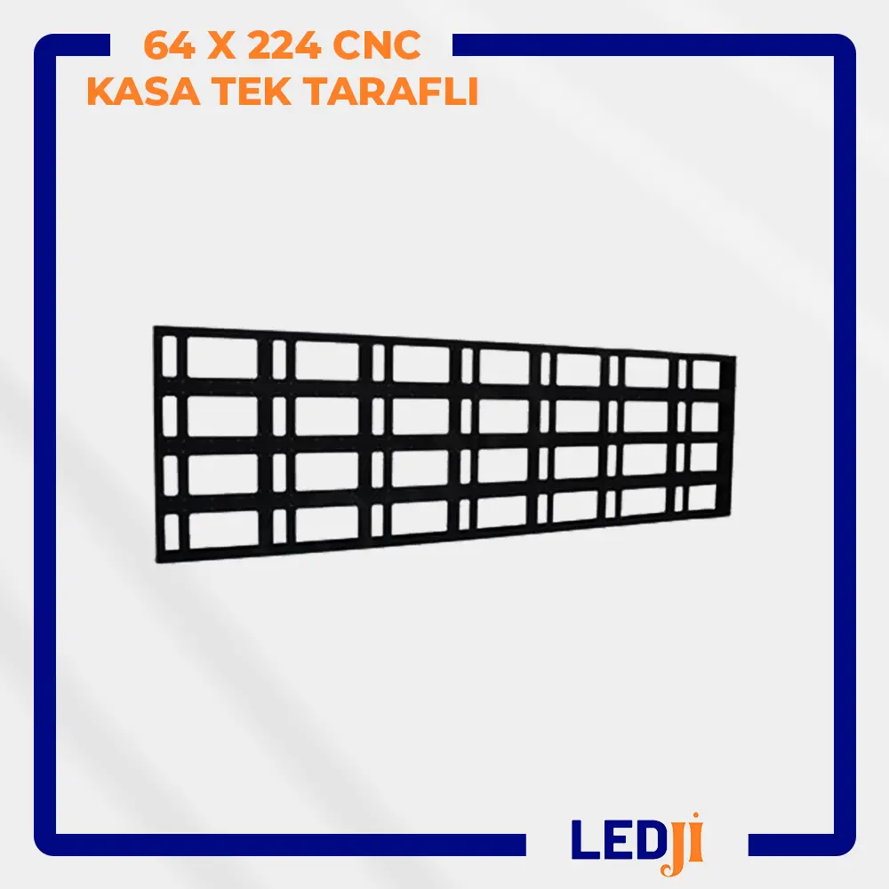 64x224 CNC LED kasa – ekstra geniş LED panel kasası ön görünüm