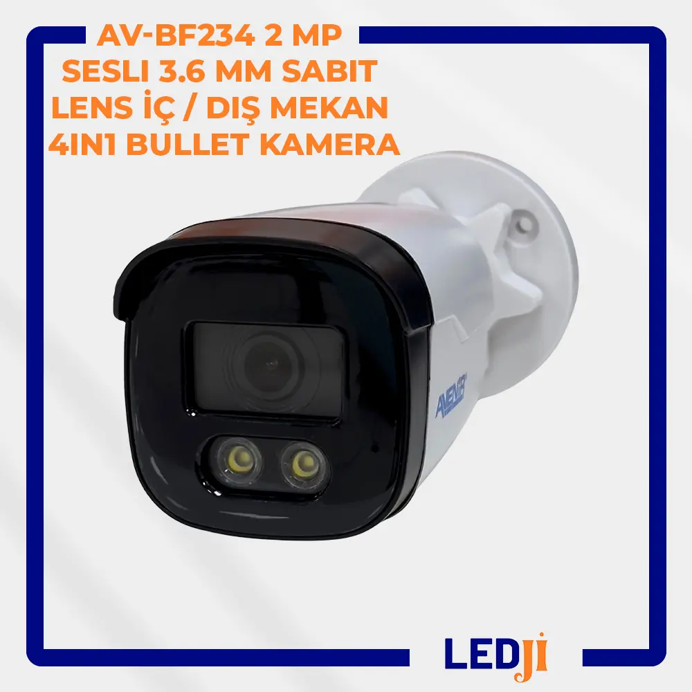 AVENİR AV-BF234 2MP sesli AHD 4in1 bullet güvenlik kamerası