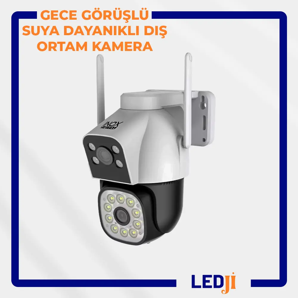 LEDJİ 3+3 MP Wi-Fi Dış Mekan Kamera – Ön görünüm