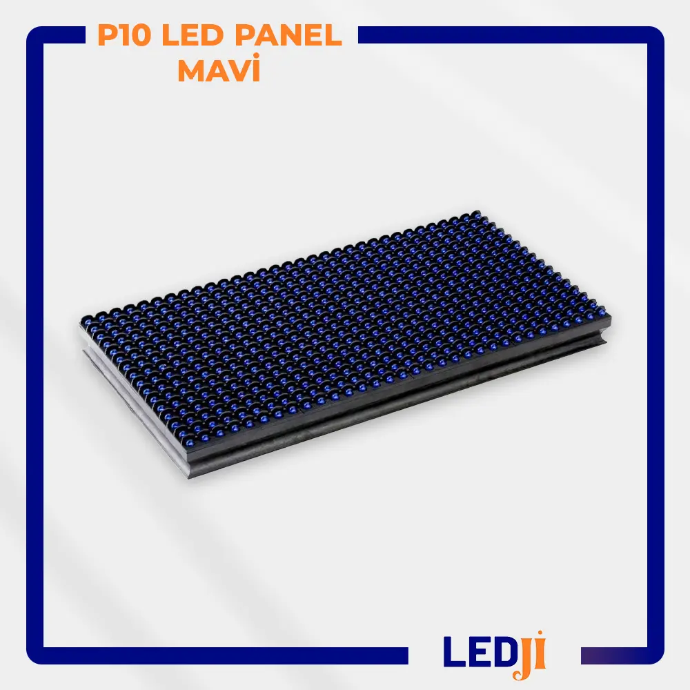 P10 mavi LED panel – dikkat çekici dış mekan bilgilendirme ekranı