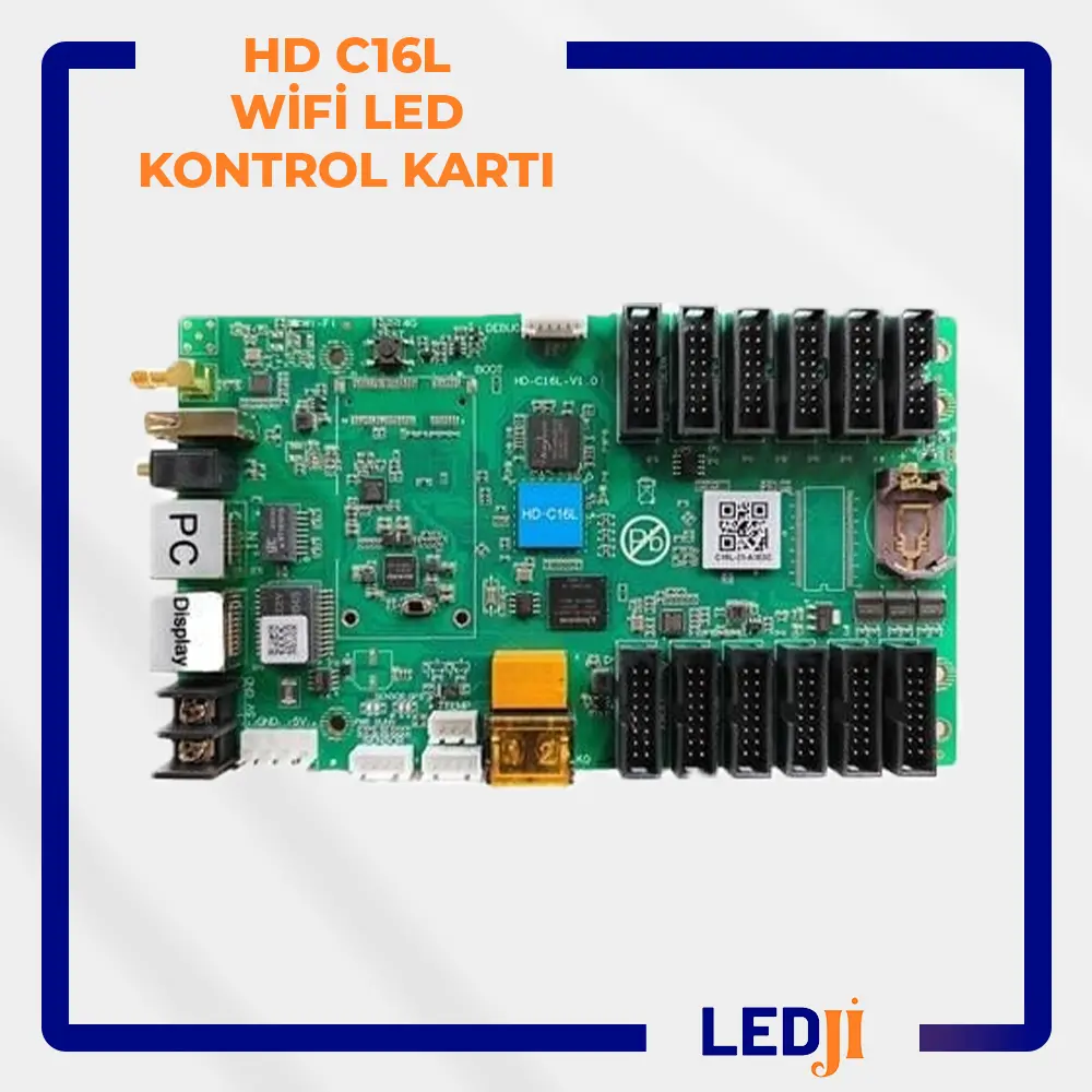 HD C16L WiFi LED kontrol kartı - kablosuz asenkron LED ekran kontrol cihazı