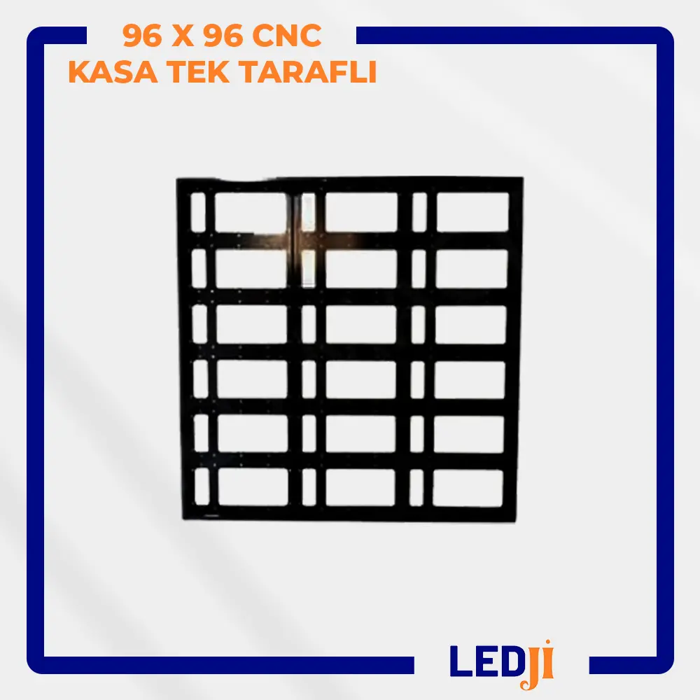 96x96 CNC LED kasa – kare formda orta boy dış mekan LED panel kasası