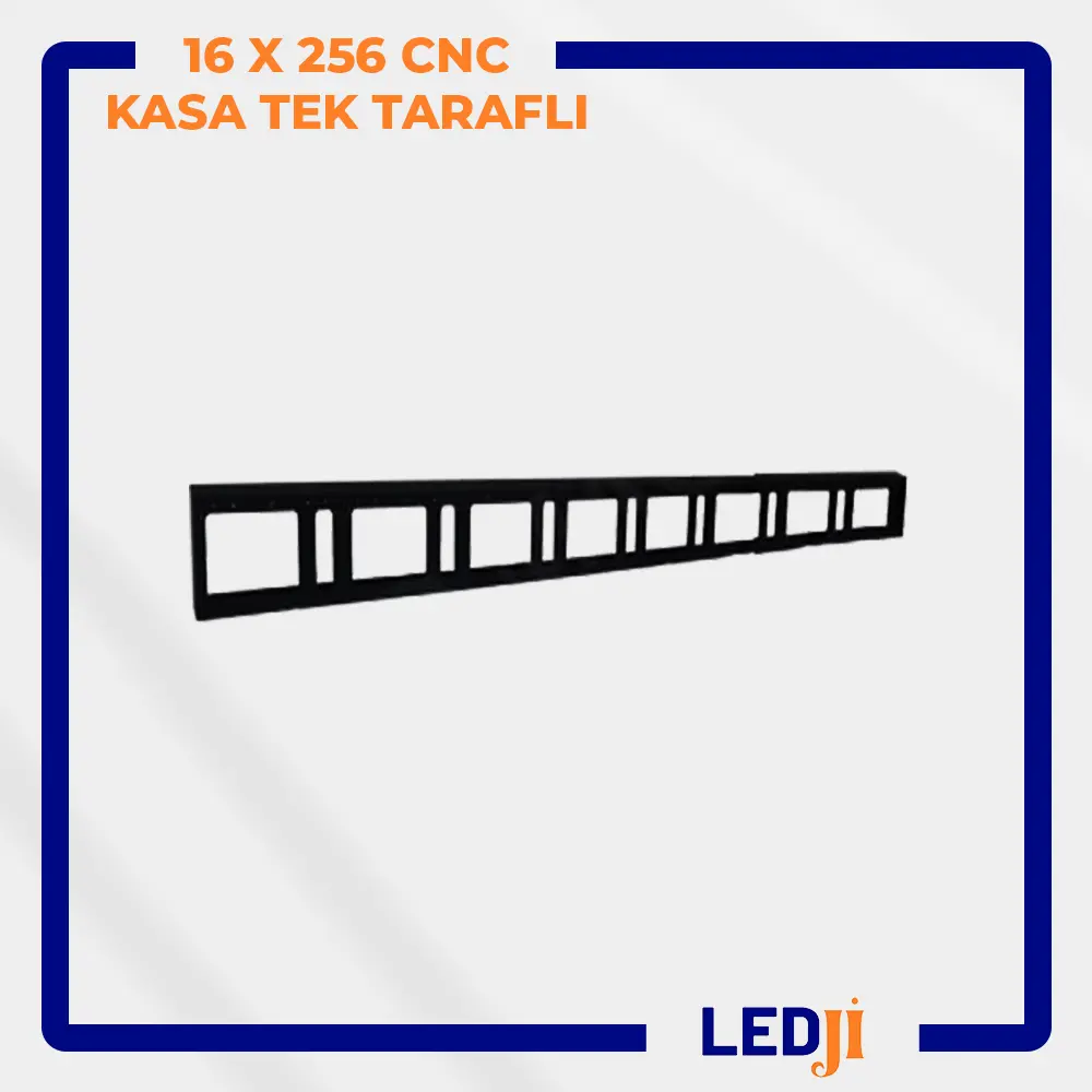16x256 CNC tek taraflı LED kasa – ön yüzey mega ekran kasası