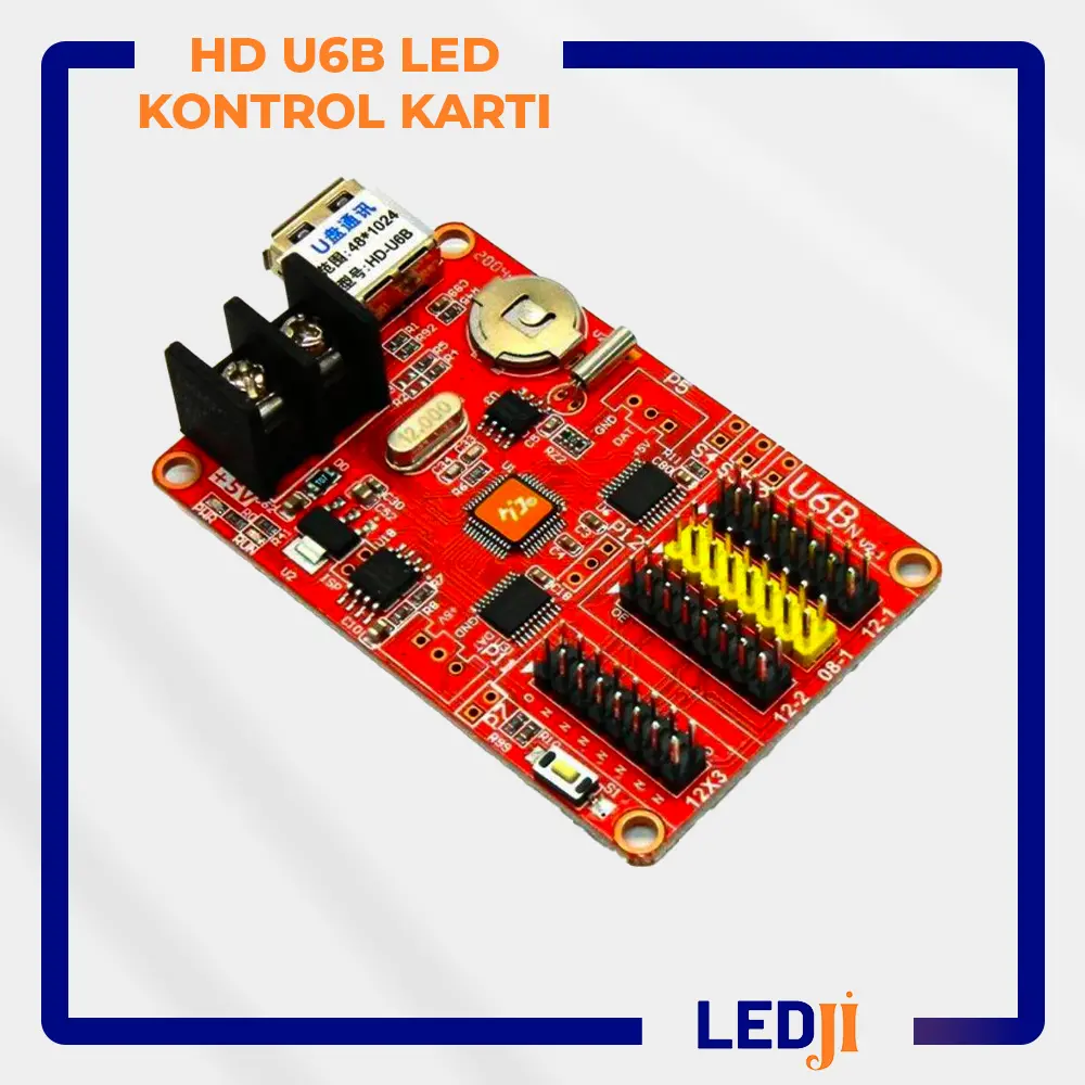 HD U6B LED Kontrol Kartı ön yüz detaylı görünüm