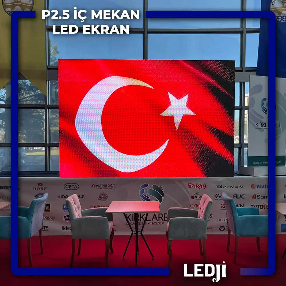 P2.5 İç Mekan LED Ekran - Yüksek çözünürlük ve keskin detaylarla iç mekanlarda etkileyici görüntü