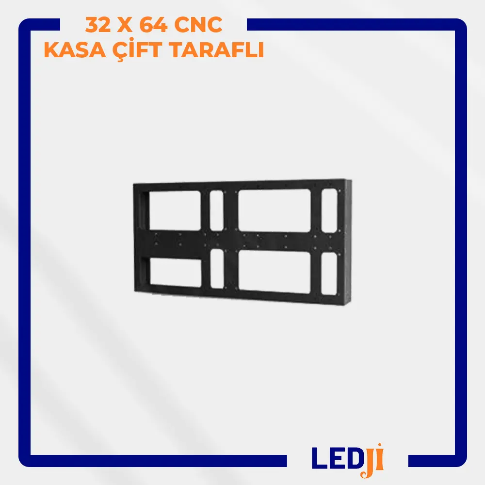 32x64 CNC çift taraflı LED kasa – dayanıklı ve estetik orta boy LED kasa