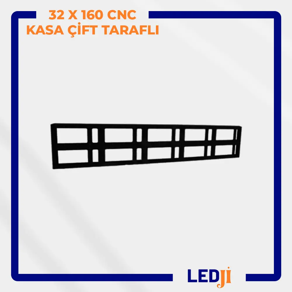 32x160 CNC çift taraflı LED kasa – geniş ve çift yönlü dış mekan LED kasası