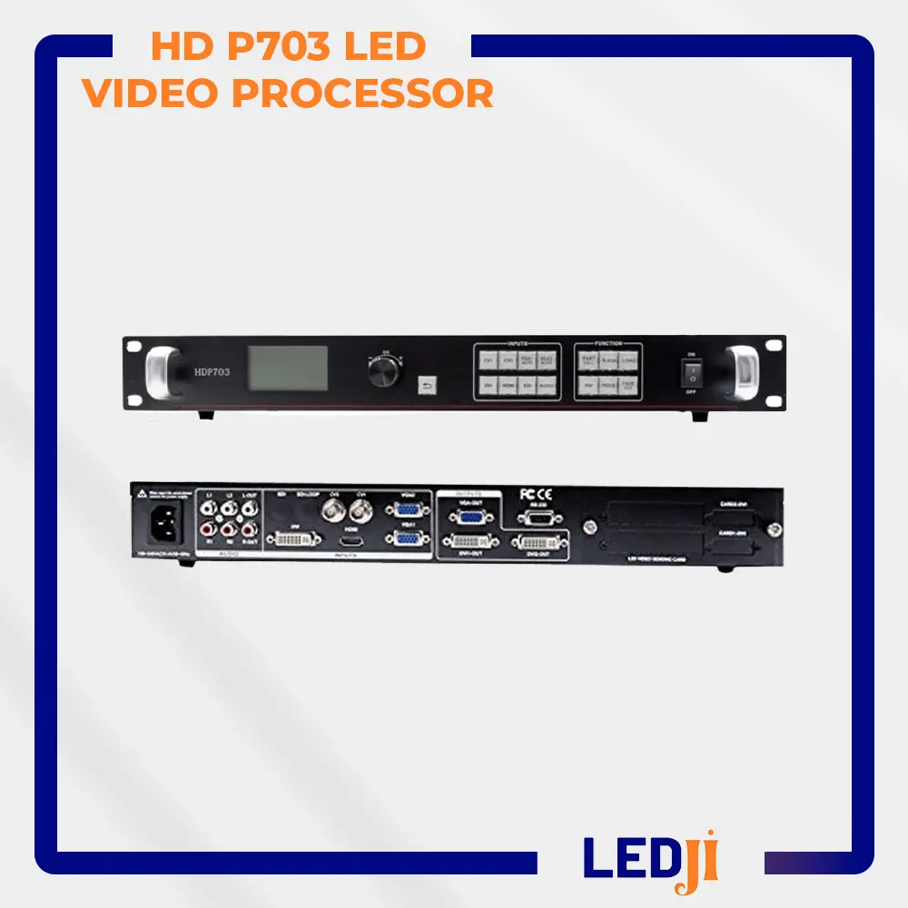 HD P703 LED Video Processor - Ön Panel LCD ve Tuş Takımı Görünümü