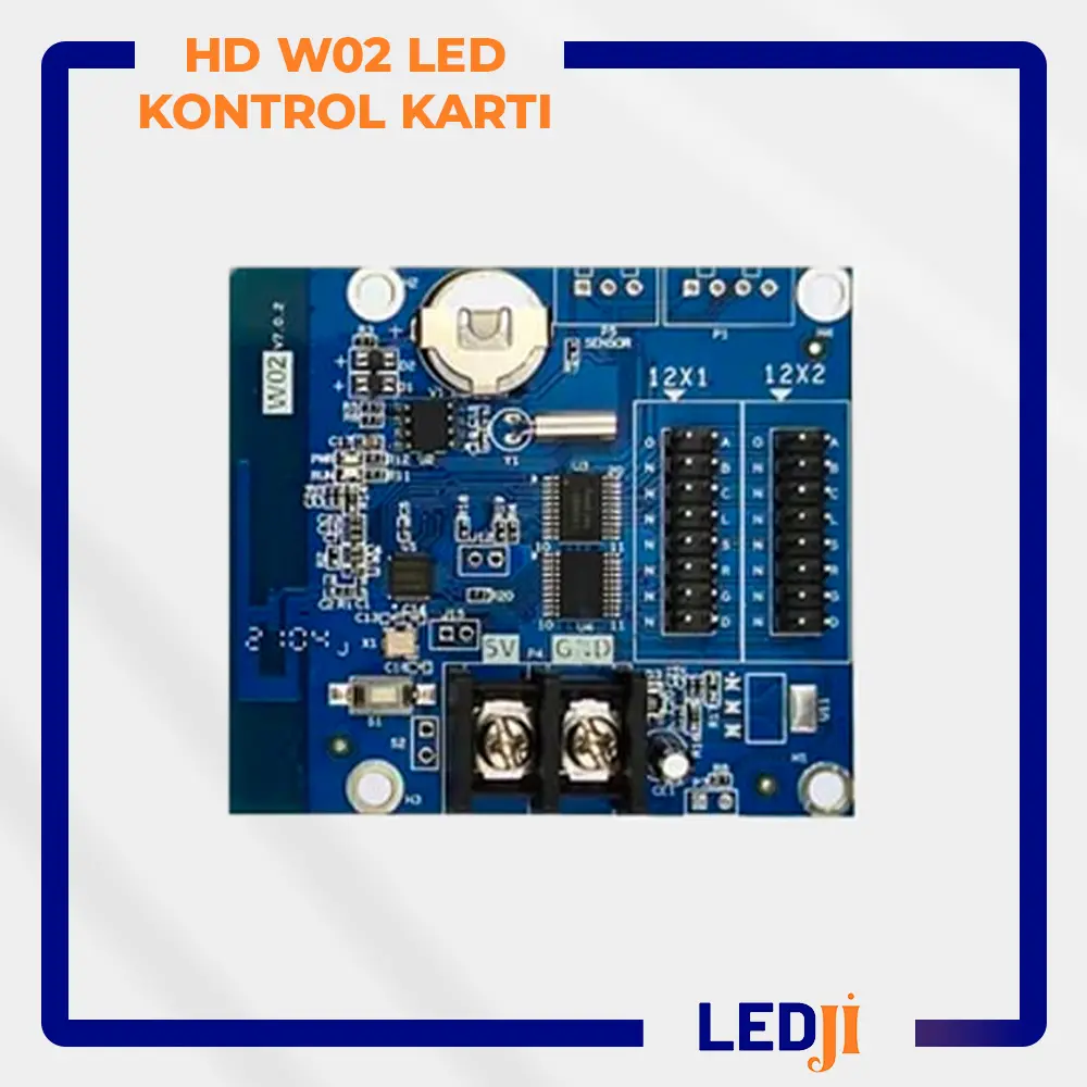 HD W02 LED Kontrol Kartı ön yüz görünümü