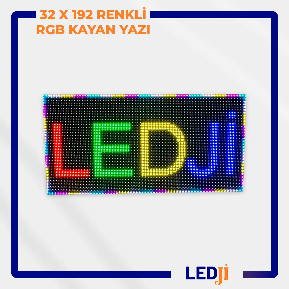 32x192 RGB LED kayan yazı tabelası – geniş ekranla canlı renkli dijital reklam