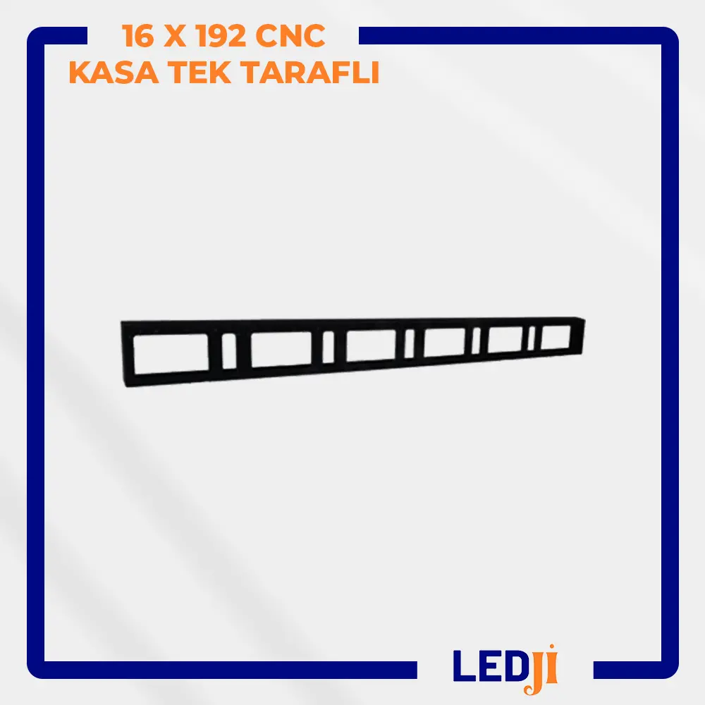 16x192 CNC kesim LED tabela kasası – ön görünüm