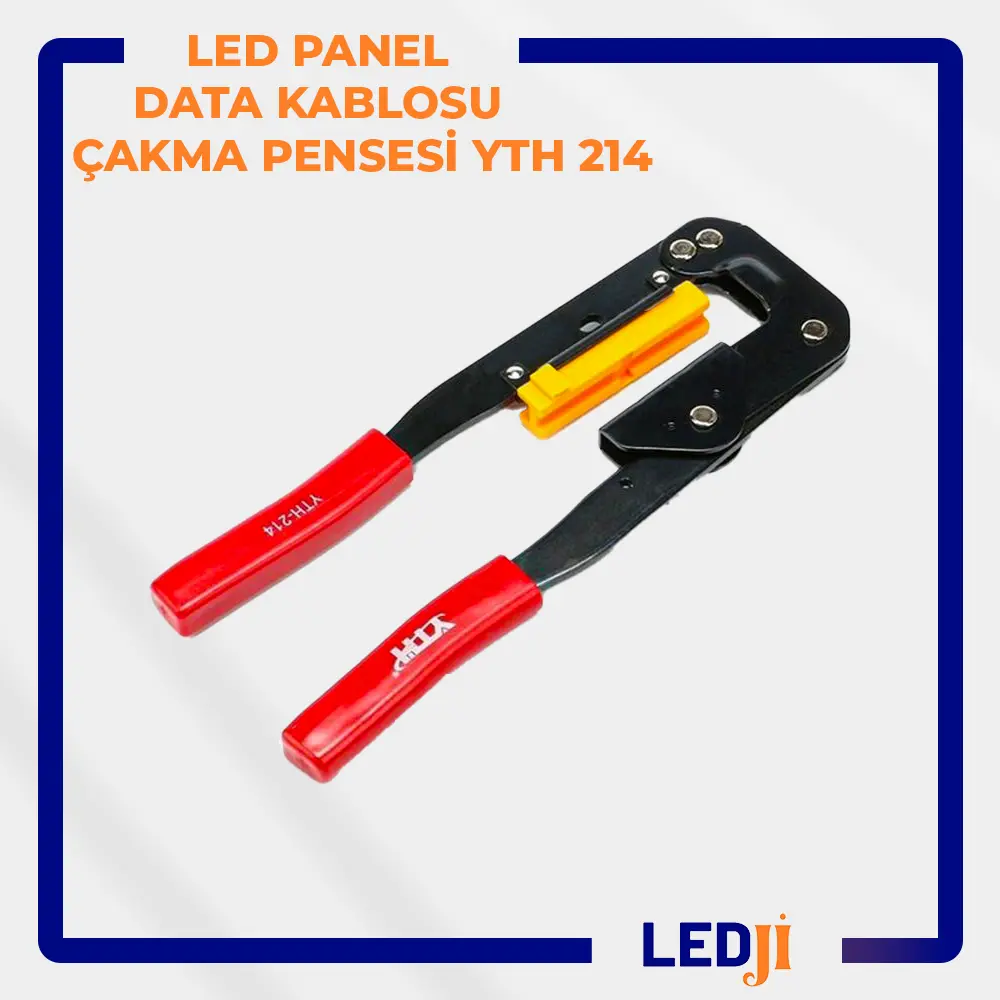 LED Panel Data Kablosu Çakma Pensesi YTH 214, hızlı ve güvenli kablo bağlantıları için ideal araç.