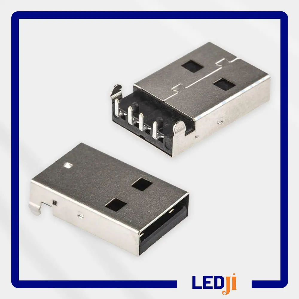 IC-264 USB A Tip Erkek Şase Soketi Yan Açıdan Detay Görünümü
