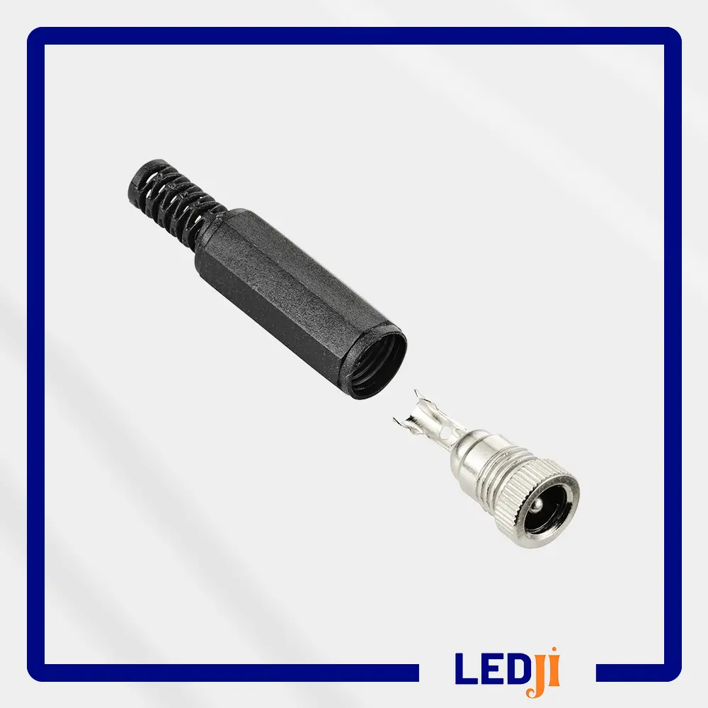 2.1mm seyyar DC jak IC-254 montaj ve bağlantı detayı