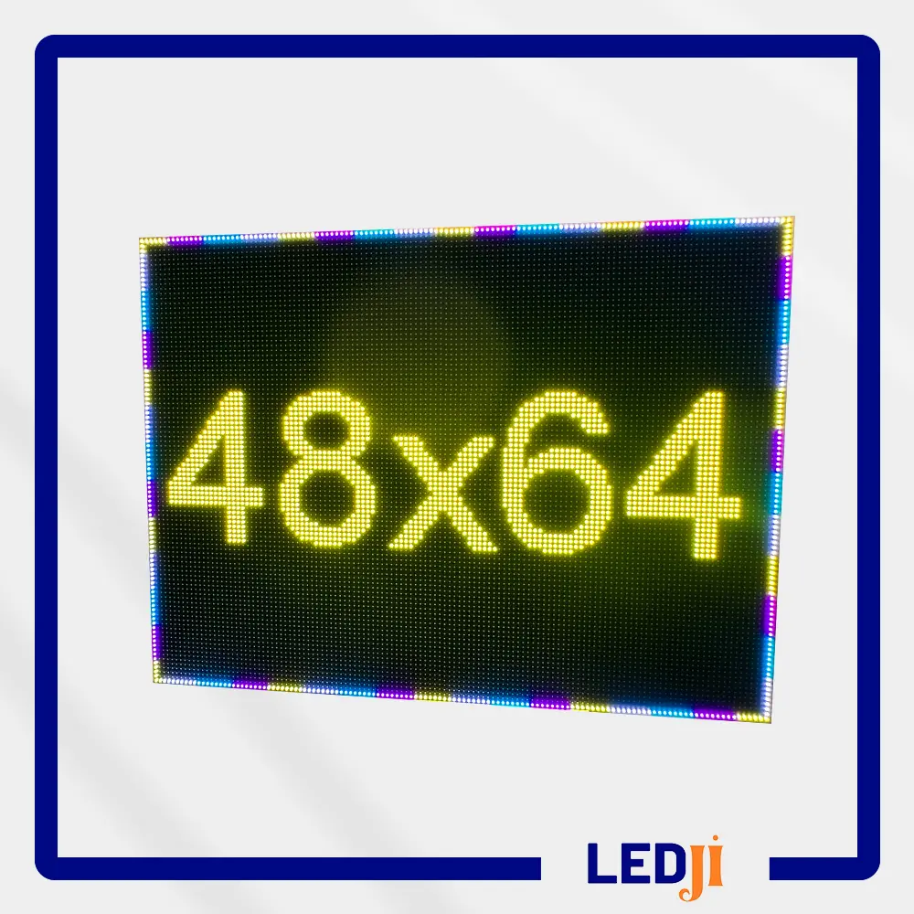 LEDJİ tam renkli çift yönlü P5 RGB dış mekan led yazı paneli