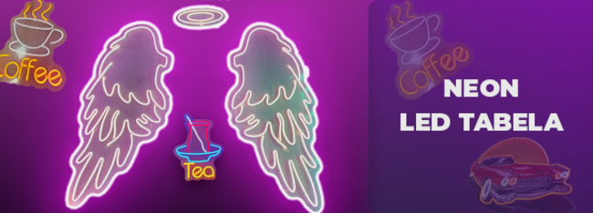 Neon LED tabela örnekleri – LEDJİ ışıklı reklam ve dekoratif tabela koleksiyonu